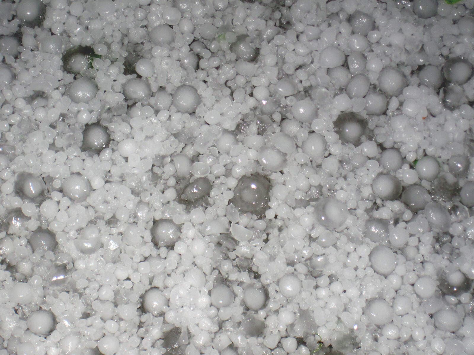 A drift of hailstones after a summer storm on Colorado’s eastern plains